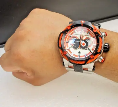 Invicta Bolt Men's Oversize 60mm  Watch NHL Philadelphia Flyers 42198 • $164.50