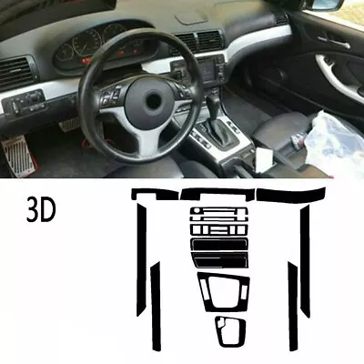 Interior Dash Wrap Trim 3D Sticker For BMW 3- Series E46 1998-2005 Carbon Fiber • $13.40