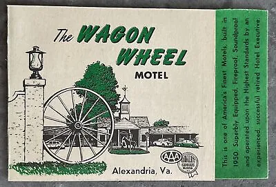 Wagon Wheel Motel Alexandria Virginia Vintage Business Card Ad Mini Map • $20.98