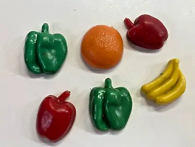 Vegetable And Fruit Fridge Magnet Lot Of 6 • £6.27