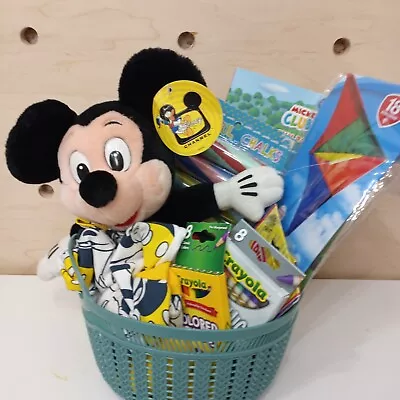 Fun Disney MICKEY MOUSE Theme Gift Basket Easter Basket Plush Chalk Yo Yo • $29