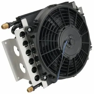 Derale 15800 16 Pass Electra-Cool Remote Cooler -8AN Inlets 10  Fan Size NEW • $198.99