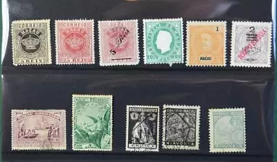 Macau Portuguese Colony Stamps 11 On Stock Card  (z2) • $11.83