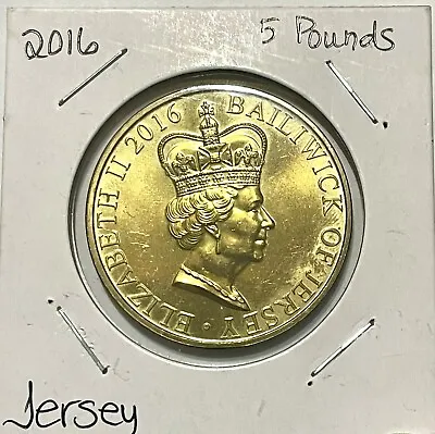 2016 BAILIWICK Of JERSEY - £5 Commemorative Coin ~ Queen Elizabeth’s 90th Bday • $15.99