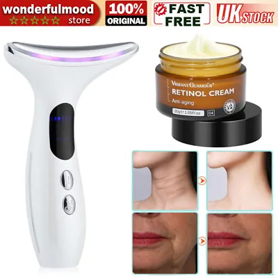 LED-Microcurrent Facial Skin Tightening Lifting Device Face Neck Beauty Machine • £20.95
