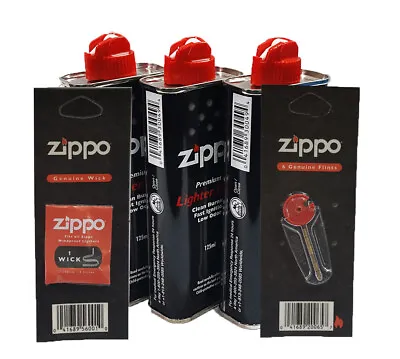 New ZIPPO Premium Lighter Fuel Fluid Wick Flint Petrol Refill UK Only • £3.59