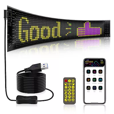 Flexible USB LED Car Sign Display Screen RGB Bluetooth App Control Panel Board • $22.06