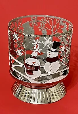 Bath & Body Works Happy Snowman Scene 3 Wick Candle Holder 2023 Winter • $12.99