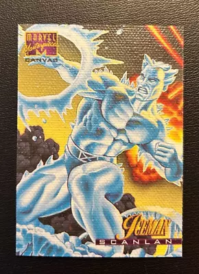 1995 Marvel Masterpieces Iceman Canvas Limited Edition Insert #10 • $8