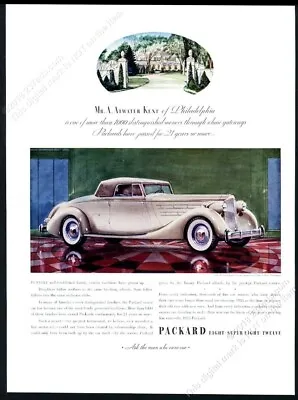 1935 Packard 12 Coupe Roadster Car Art BIG Vintage Print Ad • $9.99