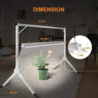 IPower 2/4 Feet 24/54W T5 Fluorescent Grow Light System With Foldable Stand Rack • $69.99