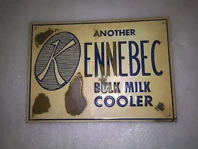 Vintage Another Kennebec Bulk Milk Cooler Metal Sign • $85