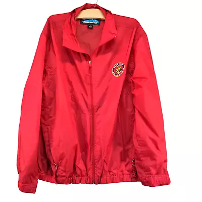 Tri-Mountain Men's Zip Up Windbreaker Jacket Red Large Marine Corps Scholarship • $30