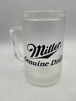 Miller Genuine Draft Beer Handled Freezer Mug Stein Plastic Frosted • $18.99