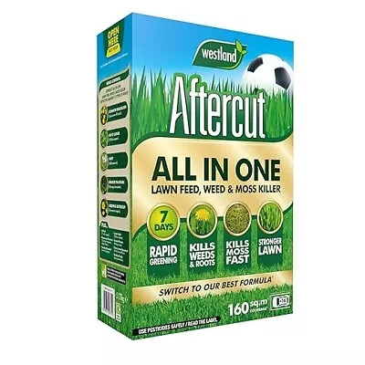 Westland Aftercut All In One Lawn Feed Weed And Moss Killer 160m2 Box • £17.99