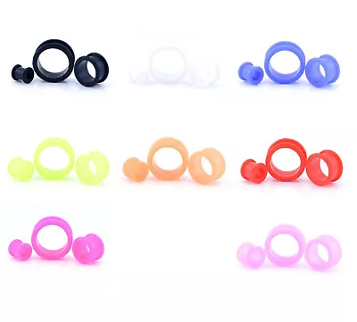 £0.99 • Buy Ear Tunnel Flexi Silicone Stretcher Taper Plug Earlet 4mm - 24mm 