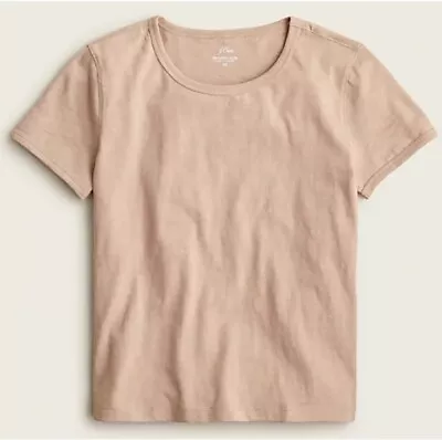 J.CREW Womens Cropped Organic Slub Cotton T-shirt   Size Small New With Tag • $17.99