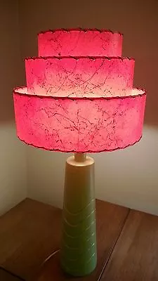 Mid Century Vintage Style 3 Tier Fiberglass Lamp Shade Modern  Pagoda • $155