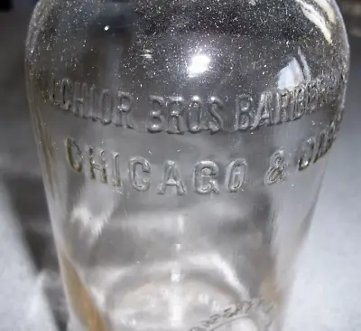 Vintage Melchior Bros. Barber's Supplies Glass Bottle Chicago & Omaha RARE • $69.99