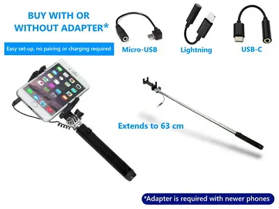 Kitvision Pocket Extendable Selfie Stick Mobile Phone Holder Good Quality Sturdy • £9.99