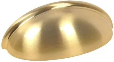 $14.99 • Buy Cosmas Brushed Brass Cup Drawer Pull - 3  (76mm) Hole Centers - 10 Pack