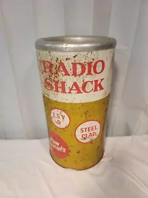 Large Vintage 20  Radio Shack D-Cell Store Display Tin Ashtray  • $9.99