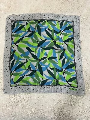 Cacharel Glentex Grey/Green 100% Silk Scarf Square Approximately 25.5  • £12.54