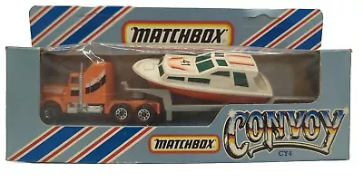 Matchbox Convoy CY4 Kenworth Aerodyne Boat Transporter 1981 Diecast Model • £25