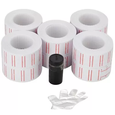 10 Rolls 6000pcs White Price Tag Sticker Gun Labels Refill For MX 5500 W/ 1 Ink • $8.75