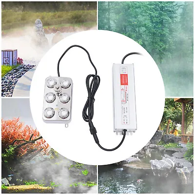 Ultrasonic Mist Maker 6-Head Fogger For Water Fountain Pond With Power Supply • $84