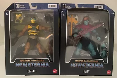 Masters Of The Universe Masterverse New Eternia MOTU BUZZ-OFF & FAKER 2-Pack • $99.99