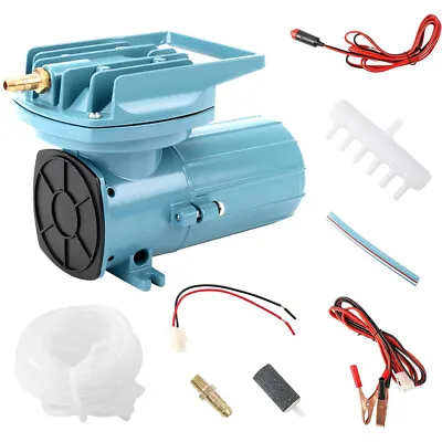 $45.89 • Buy 12V 35W Outdoor Air Pump Quiet Oxygen Aerator Pump With Car Cable For Fish Pond