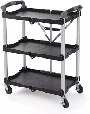 Olympia Tools 85-188 Pack-N-Roll Folding Collapsible Service Cart Black 50 Lb. • $124.99