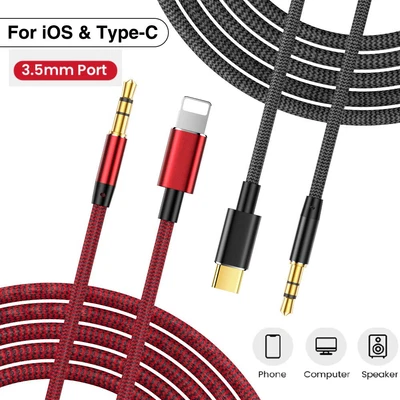 $14.98 • Buy Type C USB C / 8 Pin To 3.5mm Male Jack Audio Aux Auxiliary Cable Adapter Cord