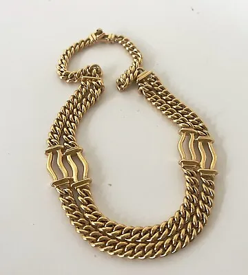 MONET Gold Tone Heavy Choker Chain Necklace Monet • $49.99