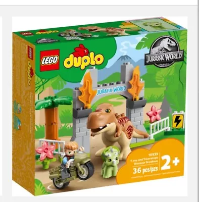 LEGO Duplo 10939 Jurassic World T.Rex & Triceratops Dinosaur Breakout Set BNISB • $95