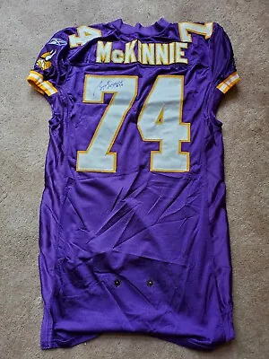 Minnesota Vikings #74 Bryant McKinnie Signed Game USED Football Jersey Miami • $1500