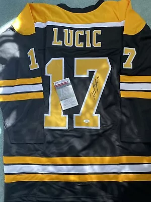 Milan Lucic Boston Bruins Autographed Signed Black Style Jersey XL Coa=JSA • $69.95