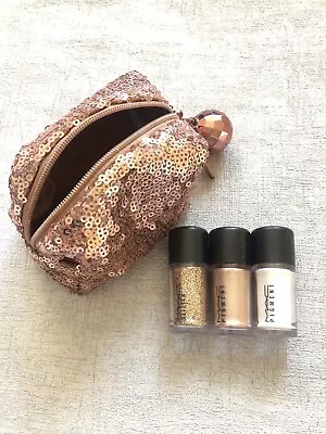 £20 • Buy M.A.C Mac Pigment Eye Shadows Set Of 3 Three Gold Vanilla English Gilt Pouch New