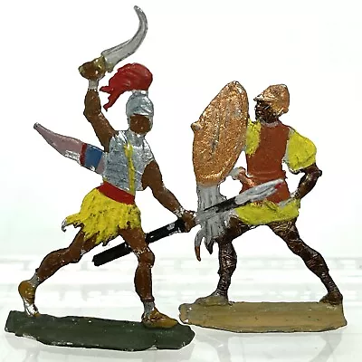 Zinnfiguren African Tribal Warriors Tin Flats Hand Painted Military Miniatures • $9.95