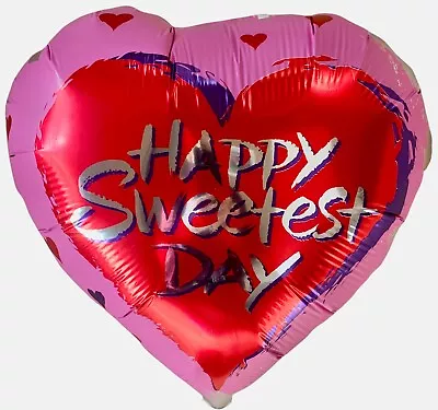 18  Happy Sweetest Day Hearts Candy Valentine Love Foil Mylar Party Balloons • $2.45