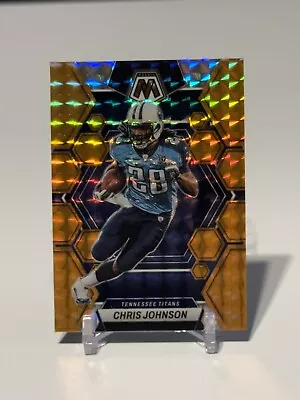 2023 Panini Mosaic Chris Johnson Mosaic Orange /199 Titans RB Legend CJ2K • $0.99