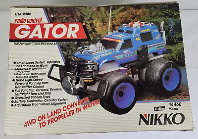 Gator 4WD Radio Control Car RC Vehicle Blue Vintage Nikko Untested • $249.99