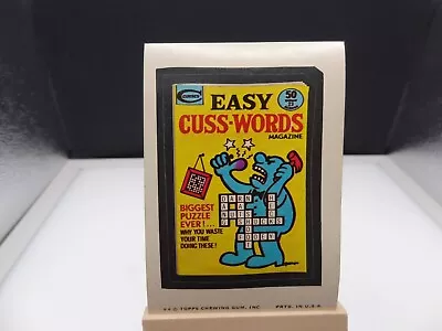1974 Wacky Packages Series 11 Easy Cuss Words Sticker Tan Back • $5