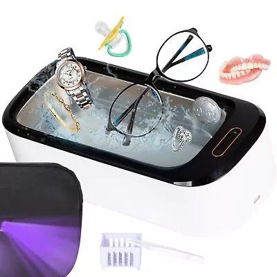 UV-C Ultrasonic Cleaner 46KHz Portable Jewelry Cleaner 18Oz Clean Pod Glas... • $73.82