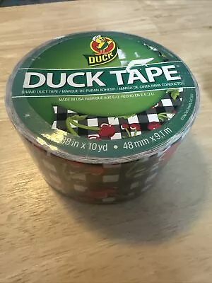 Duck Tape Patterned - Cherries With Black Plaid Print- NIP (Discontinued) • $9.99