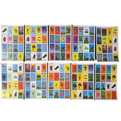 MEXICAN LOTERIA GAME 10 Cards Total / Bingo Juego De Lotería Mexicana • $5.55