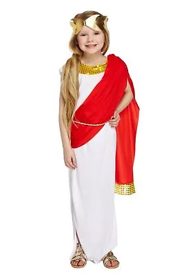 Kids Girls ROMAN GODDESS Ancient Greek Toga Fancy Dress Costume Book Week NEW UK • £8.60