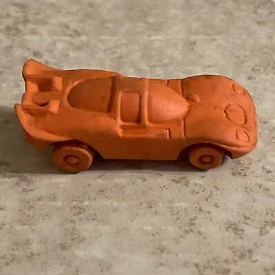 Vintage Orange Ferrari Shaped Rubber Eraser • $14.99