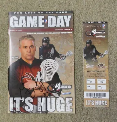 $99.95 • Buy GARY GAIT Signed Colorado Mammoth Lacrosse Mag GAME DAY 04/02/2005 VOL 3 ISSUE 8